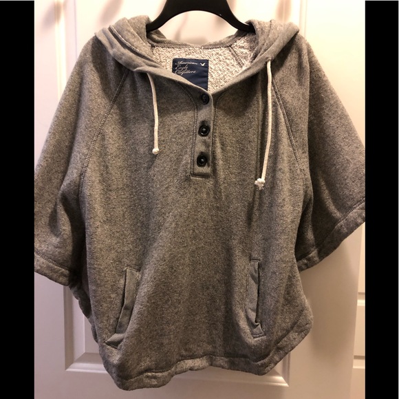 American Eagle Outfitters Sweaters - American Eagle grey sweatshirt poncho